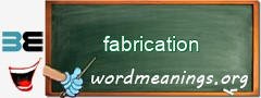 WordMeaning blackboard for fabrication